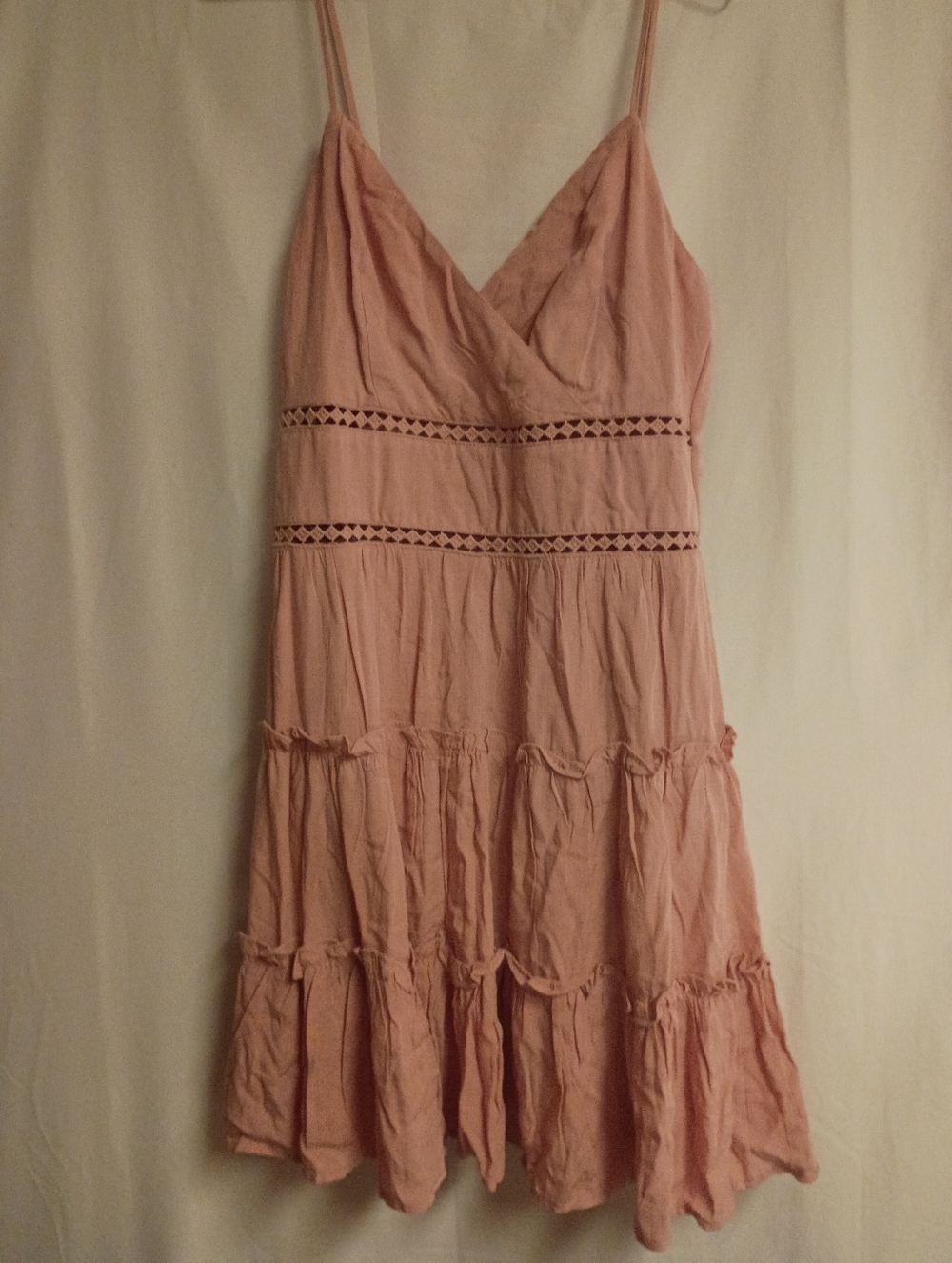 Trixxi Dusty Pink Tiered Spaghetti Strap Sundress - Picture 1 of 5